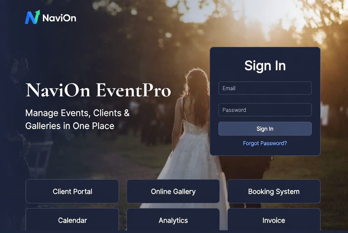 NaviOn Events Management Software  with CMS + Public Booking Website